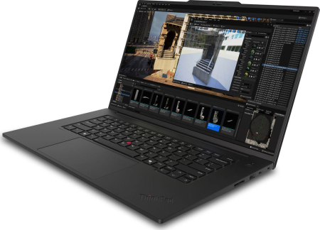 Laptop Lenovo ThinkPad P1 G7, 16" WQUXGA Touchscreen, Intel® Core™ Ultra 9 185H pana la 5.1 GHz, 64 GB RAM LPDDR5x 7500, 2 TB SSD, NVIDIA® GeForce® RTX 4070 8 GB, Windows 11 Pro, Black [1]