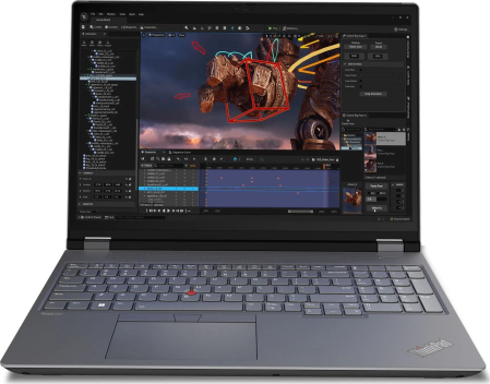 Laptopuri - Laptop Lenovo ThinkPad P16 G2, 16" WQXGA, Intel® Core™ i7 14700HX pana la 5.5 GHz, 64 GB RAM DDR5 5600, 1 TB SSD, NVIDIA® RTX 2000 Ada 8 GB, Windows 11 Pro, Grey
