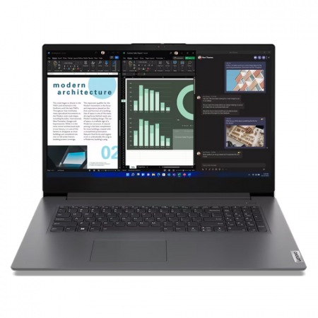 Promotii - Laptop Lenovo V V17, 17.3" Full HD, Intel® Core™ i7 1355U pana la 5 GHz, 16 GB RAM DDR4 3200, 512 GB SSD, Intel Iris Xᵉ Graphics, Windows 11 Pro, Iron Grey