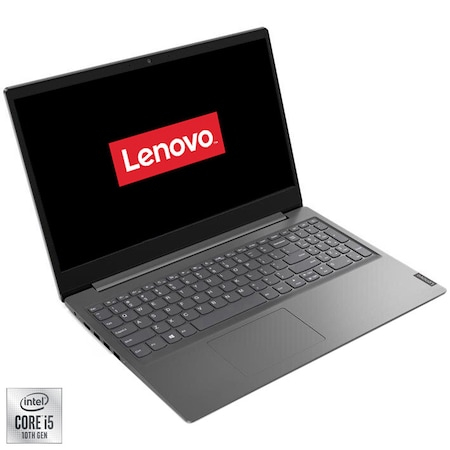 Laptopuri - Laptop Lenovo V15-IIL cu procesor Intel® Core™ i5-1035G1 pana la 3.60 GHz, 15.6", Full HD, 8GB, 256GB SSD, Intel UHD Graphics, Free DOS, Iron Grey