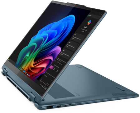 Laptop Lenovo Yoga 7 Hybrid (2-in-1), 14" WUXGA Touchscreen, AMD Ryzen™ AI 5 340 pana la 4.8 GHz, 16 GB RAM LPDDR5 6400, 512 GB SSD, AMD Radeon 840M, Windows 11 Home, Tidal Teal [5]