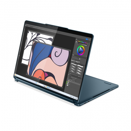 Laptop Lenovo Yoga Book 9 Hybrid (2-in-1), 13.3" 2.8K Touchscreen, Intel® Core™ Ultra 7 155U pana la 4.8 GHz, 32 GB RAM LPDDR5x 7467, 512 GB SSD, Intel Graphics, Windows 11 Home, Tidal Teal [6]