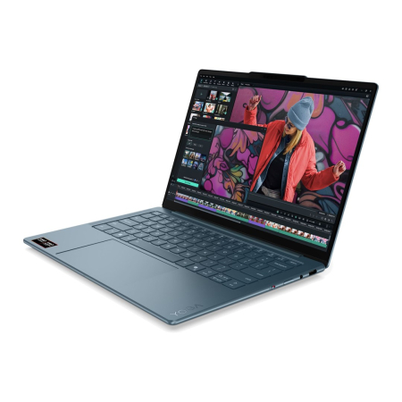 Laptop Lenovo Yoga Slim 7, 14" WUXGA, AMD Ryzen™ AI 5 340 pana la 4.8 GHz, 16 GB RAM LPDDR5, 512 GB SSD, AMD Radeon, Windows 11 Home, Tidal Teal [1]