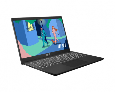 Laptop MSI Modern 15, 15.6" Full HD, Intel® Core™ i7 1355U pana la 5 GHz, 16 GB RAM DDR4 3200, 512 GB SSD, Intel Iris Xᵉ Graphics, Windows 11 Home, Classic Black [2]