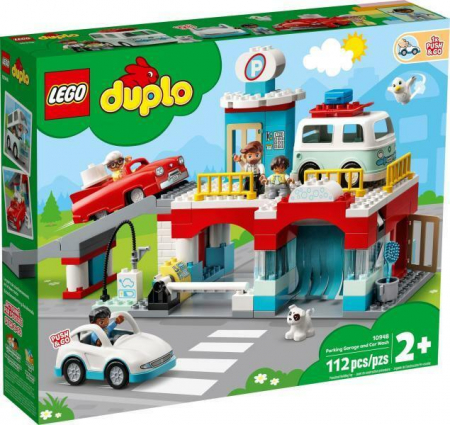 Jocuri si Jucarii - LEGO DUPLO - Garaj si spalatorie de masini 10948, 112 piese