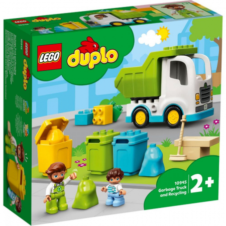 Jocuri si Jucarii - LEGO DUPLO Town - Autogunoiera si reciclare 10945, 19 piese