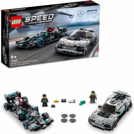 Seturi LEGO - LEGO® Speed Champions - Mercedes-AMG F1 W12 E Performance si Mercedes-AMG Project One 76909, 564 piese