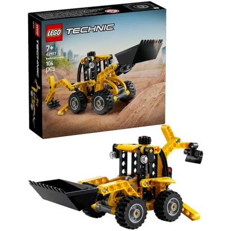 Jocuri si Jucarii - LEGO® Technic - Buldoexcavator 42197, 104 piese, pukika.ro