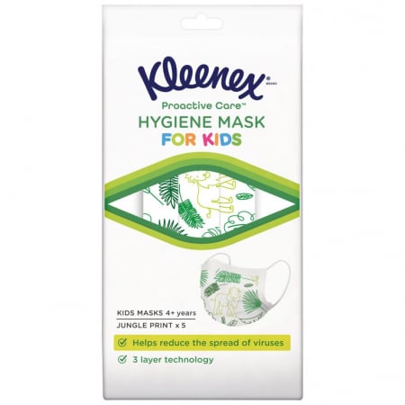 Masti Faciale - Masca de protectie Kleenex Protective, masca fata pentru copii, 5 bucati