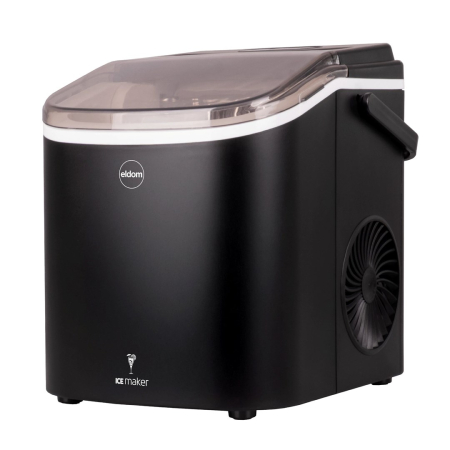 Mașini de făcut gheață - Mașină de făcut gheață ELDOM, 12 kg/24h, 165 W, rezervor 1.2 L, Negru pukika.ro