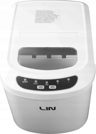 Mașină de făcut gheață LIN, 12 kg/24h, 112 W, rezervor 2.2 L, Alb pukika.ro [5]