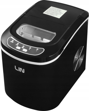Mașini de făcut gheață - Mașină de făcut gheață LIN, 12 kg/24h, 112 W, rezervor 2.2 L, Negru pukika.ro