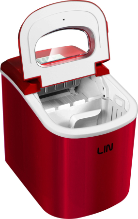 Mașină de făcut gheață LIN, 12 kg/24h, 112 W, rezervor 2.2 L, Rosu pukika.ro [3]