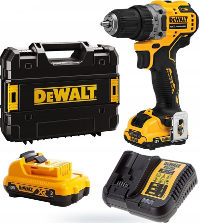 Mașini de găurit și înșurubat - Mașină de găurit DeWALT DCD701D2-QW, 1500 rpm, 57 Nm, Li-Ion, 2 baterii, încărcător, cutie trasnport, Negru pukika.ro