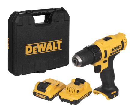 Mașini de găurit și înșurubat - Mașină de găurit DeWALT DCD710D2-QW, 1500 rpm, Li-Ion, 2 baterii, cutie transport, Negru pukika.ro