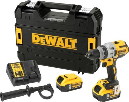 Promotii - Mașină de găurit DeWALT DCD991P2-QW, 2000 rpm, 18 V, Li-Ion, 2 baterii, încărcător, cutie transport, Negru pukika.ro