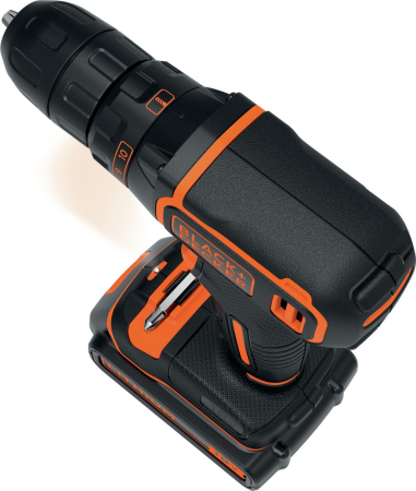 Mașină de găurit și înșurubat BLACK+DECKER BDCDC18BAFC-QW, 18 V, 650 rpm, Li-Ion, încărcător, cutie transport, Negru pukika.ro [2]