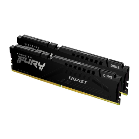 Promotii - Memorie RAM Kingston Fury Beast, 32 GB (2 x 16 GB), DDR5, 5200 MHz, DIMM, 40 CL, Black pukika.ro