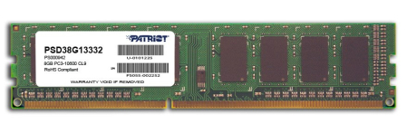 Memorii RAM - Memorie RAM Patriot Memory, 8 GB, DDR3, 1333 MHz, DIMM, 1.5 V, 9 CL, Green pukika.ro