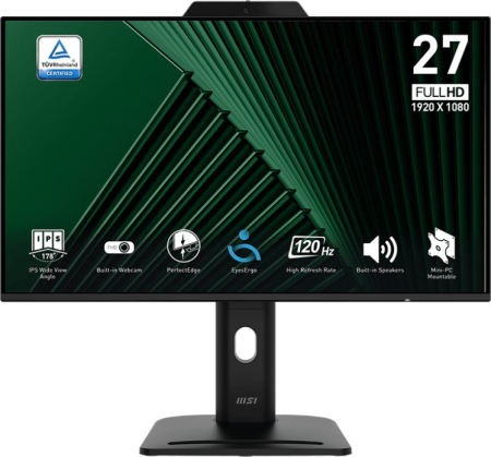 Alte produse - Monitor Business MSI PRO, 27" Full HD 1920 x 1080, IPS, 4 ms, 120 Hz, Black