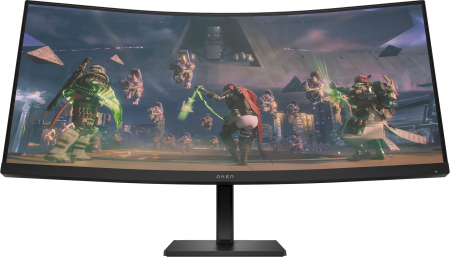 Promotii - Monitor Gaming Curbat HP OMEN, 34" WQHD 3440 x 1440, VA, 1 ms, 165 Hz, Black