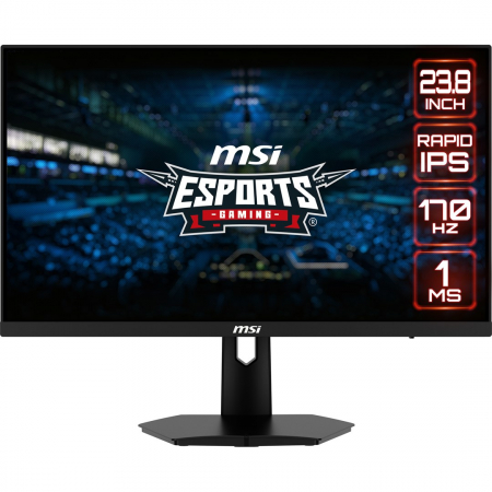 Promotii - Monitor Gaming MSI G244F E2, 23.8" Full HD 1920 x 1080, IPS, 180 Hz, 1 ms, Vesa Adaptive, Black