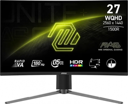 Promotii - Monitor Gaming MSI MAG, 27" WQHD 2560 x 1440, VA, 160 Hz, 0.5 ms, Black