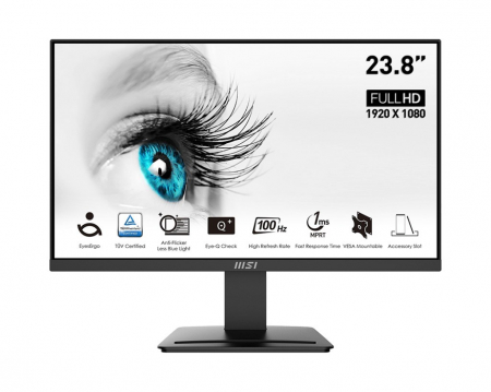 Promotii - Monitor MSI Pro MP2412, 23.8" Full HD 1920 x 1080, VA, 100 Hz, 4 ms, Black