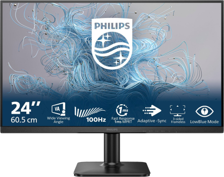 Alte produse - Monitor Philips, 23.8" Full HD 1920 x 1080, VA, 4 ms, 100 Hz, Black