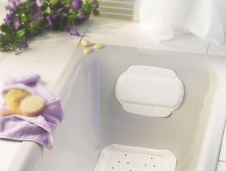 Pernă de baie cu ventuză, din PVC, Alb pukika.ro [1]