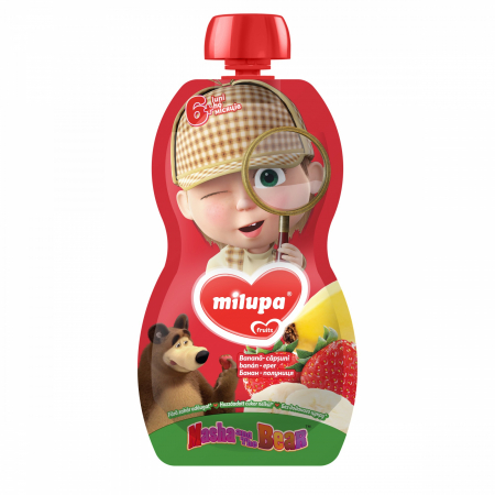 Promotii - Piure de banane si capsuni Masha Milupa,  6luni+, 100g