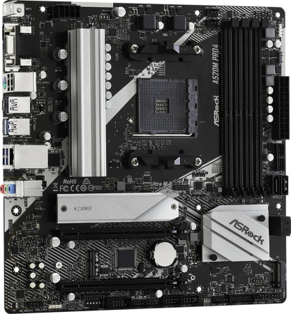 Placă de Bază ASRock A520M Pro4, Socket AM4, Chipset AMD, micro ATX, Black pukika.ro [3]
