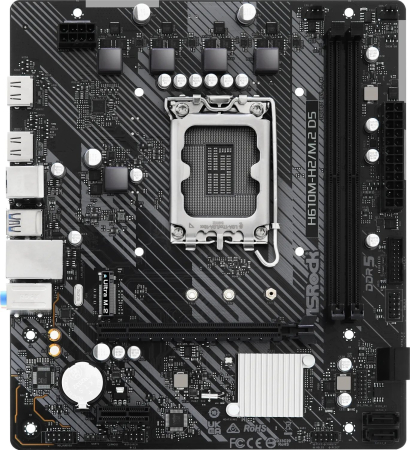 Placă de Bază ASRock, Socket LGA 1700, Chipset Intel H610, micro ATX, Black pukika.ro [1]