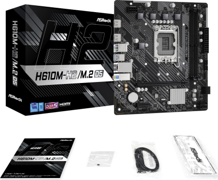Placă de Bază ASRock, Socket LGA 1700, Chipset Intel H610, micro ATX, Black pukika.ro [5]
