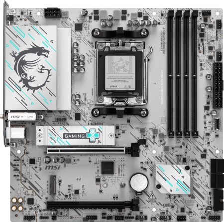 Plăci de Bază - Placă de Bază MSI GAMING PLUS WIFI, Socket AM5, Chipset AMD B840, micro ATX, Grey pukika.ro