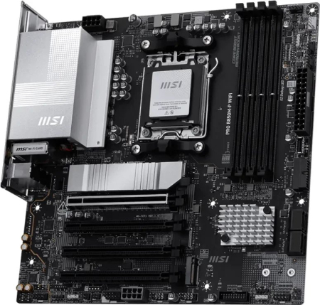 Placă de Bază MSI PRO WIFI, Socket AM5, Chipset AMD B850, micro ATX, Black pukika.ro [3]