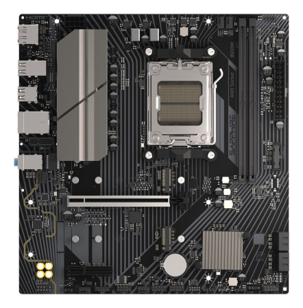 Plăci de Bază - Placă de Bază Sapphire, Socket AM5, Chipset AMD B650, micro ATX, Black pukika.ro