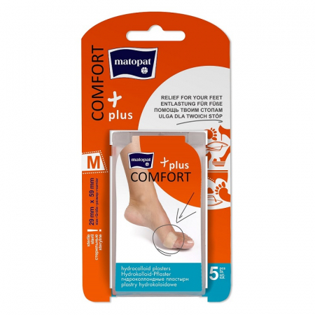 Promotii - Plasturi hidrocoloidali nesterili Matopat Confort Plus M 29*59 mm, 5 bucăți
