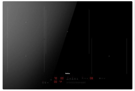 Plite - Plită cu Inducție Amica, 78 cm, 7350 W, 4 zone, Touch, Negru pukika.ro