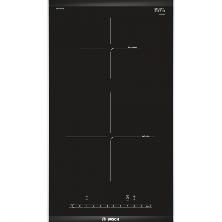 Plite - Plită cu inducție Bosch PIB375FB1E, Domino 30 cm, 2 zone, DirectSelect, PowerBoost, Negru pukika.ro