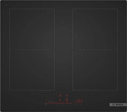 Plite - Plită cu inducție Bosch PVQ61CHB1E, 4 zone de gătit, Comandă TouchSelect, Funcție CombiZone, 59 cm, Negru pukika.ro