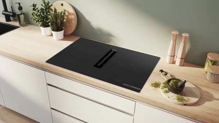 Plită cu Inducție Bosch PVS811B16E, 80 cm, 4 Zone, CombiZone, TouchSlider, PowerBoost, Funcție ReStart, Sticlă Neagră pukika.ro [7]