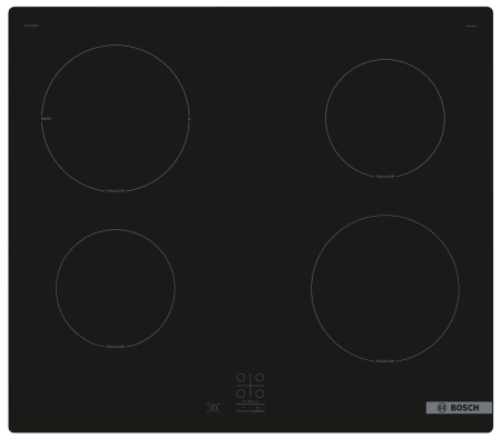 Plite - Plită cu Inducție Bosch Serie 2, 59 cm, 4600 W, 4 zone, Touch, Negru pukika.ro