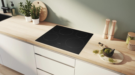 Plită cu Inducție Bosch Serie 4, 59 cm, 7400 W, 4 zone, Touch, sticlă neagră pukika.ro [2]