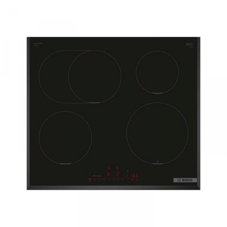 Plite - Plită cu inducție Bosch Serie 6 PIF651HC1E, 60 cm, 4 zone Flex/CombiZone, TouchDirect, PowerBoost, PerfectFry Plus, Home Connect, Negru pukika.ro