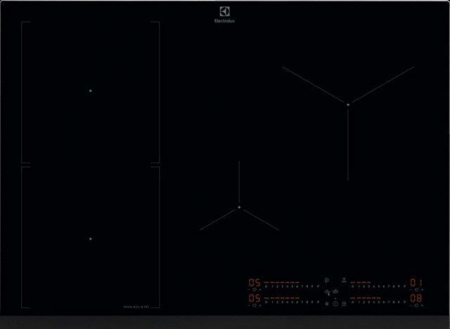Plite - Plită cu Inducție Electrolux EIS77453, 68 cm, 4 Zone Infinite, Hob2Hood, Funcție Bridge, Control Slider, Negru pukika.ro