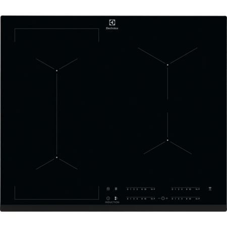 Plite - Plită cu Inducție Electrolux EIV634, 59 cm, 4 Zone FlexiBridge, Funcție PowerBoost, Hob2Hood, Control Touch, Negru pukika.ro