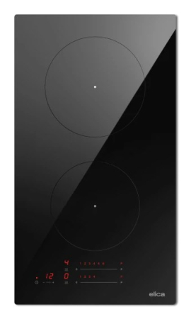 Plite - Plită cu Inducție Elica Primis 302, 29 cm, 2800 W, 2 zone, Touch, Negru pukika.ro
