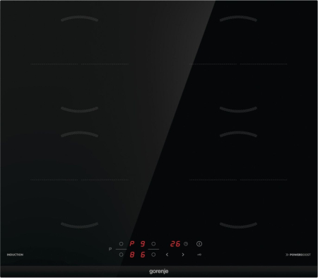 Plite - Plită cu inducție Gorenje GI6401BCE, 59 cm, 4 zone, Touch, sticlă ceramică, Negru pukika.ro