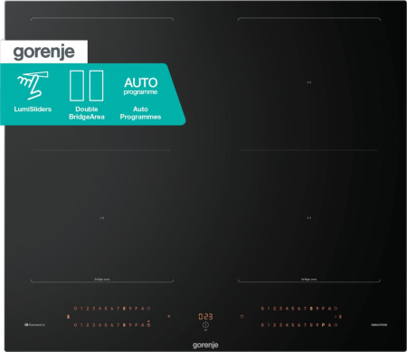 Plite - Plită cu inducție Gorenje GI6443BSCWF, 59.5 cm, 4 zone, Touch, sticlă ceramică, Negru pukika.ro